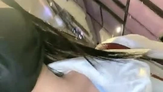 水蛇腰马尾辫女神！身材超级棒！撩起包臀短裙，屁股左右摇摆，极度诱惑